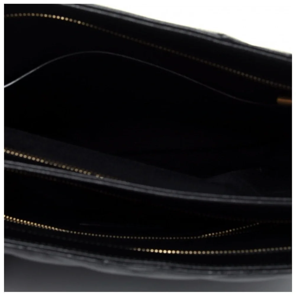 YSL Grain De Poudre Matelasse Chevron Medium Tribeca Shopping Bag Black 🖤 - Picture 6 of 13
